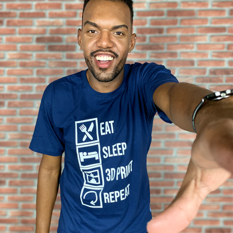 Camisa Repeat Azul 3D Lab - Imagem 4